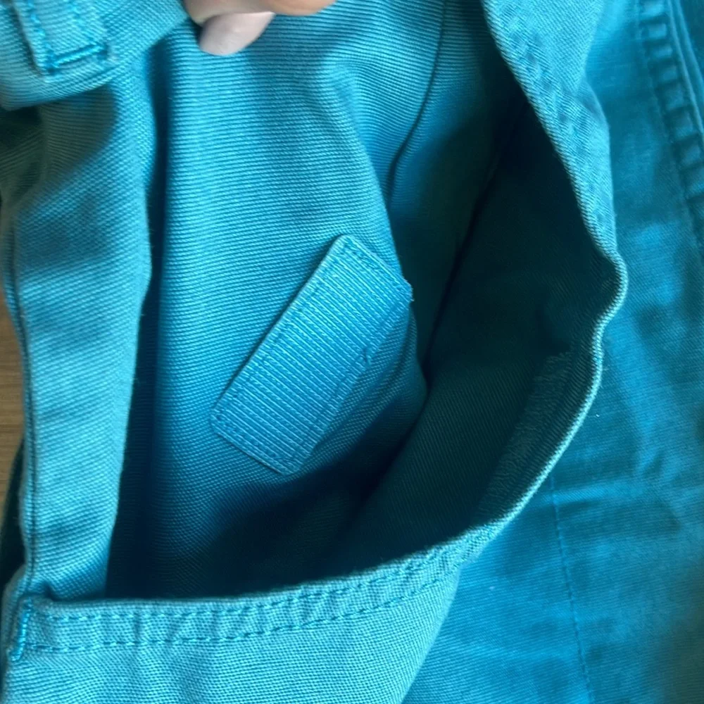 NWT Patagonia Women's Stand Up Skirt Size 6 Teal Organic Cotton Pockets - Picture 9 of 9